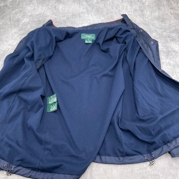 Ralph Lauren Jacket Men Large Blue Red Softshell Cotton Lined Golf Windbreaker - Picture 6 of 13